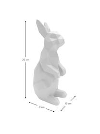 Veľká dekorácia Origami Bunny, Polymérová živica, Biela, Š 25 x V 13 cm