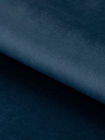 Drehbarer Samt-Armlehnstuhl Lucie, Bezug: Samt (100 % Polyester) De, Beine: Metall, pulverbeschichtet, Samt Dunkelblau, Schwarz matt, B 58 x T 62 cm