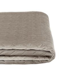 Gesteppte Tagesdecke Tily aus Samt, 100% Polyester, Beige, B 260 x L 260 cm (für Betten bis 200 x 200 cm)