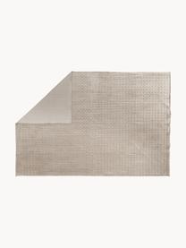 Colcha acolchada de terciopelo Tily, 100% poliéster, Beige, An 260 x L 260 cm (para camas de 200 x 200 cm)