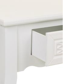 Consolle in legno di pino bianco Ona, Legno laccato bianco, Larg. 80 x Alt. 75 cm