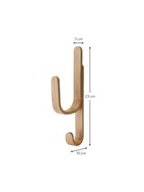 Colgador de madera de roble Woody, Madera de roble con certificado FSC, Madera de roble, An 3 x Al 23 cm
