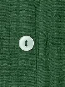 Poszewka na poduszkę z lnu z efektem sprania Nature, 2 szt., Ciemny zielony, S 40 x D 80 cm