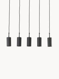 Grote hanglamp Arvo, Lampenkap: gecoat metaal, Zwart, B 75 x H 24 cm