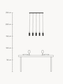 Große Pendelleuchte Arvo, Lampenschirm: Metall, beschichtet, Baldachin: Metall, beschichtet, Schwarz, B 75 cm x H 24 cm