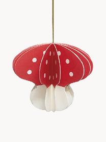 Addobbi di Natale Mushroom 3 pz, Carta kraft, Rosso, bianco, Ø 9 x Alt. 8 cm