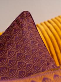 Kissen Feather mit Artdeco-Muster, mit Inlett, Bezug: 100% Baumwolle, Burgund, Orange, 45 x 45 cm