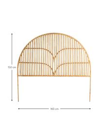 Cabecero de ratán Beyer, Mimbre de ratán, Beige, An 160 x Al 150 cm