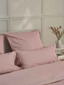 Pościel z bawełny renforcé Arlene, Brudny różowy, 135 x 200 cm + 1 poduszka 80 x 80 cm