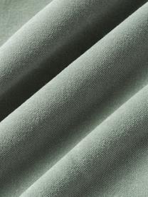 Fluwelen kussenhoes Dana, 100% katoenfluweel, Saliegroen, B 40 x L 40 cm