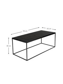Mesa de centro de azulejos Glaze, Tablero: fibras de densidad media , Negro, An 93 x F 43 cm