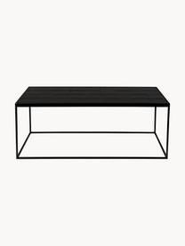 Table basse avec carrelage Glaze, Noir, larg. 93 x prof. 43 cm