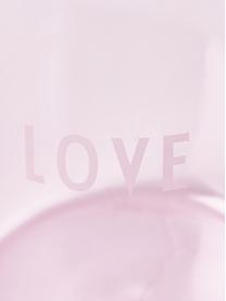 Verre à eau design Favorite LOVE, Verre borosilicate, Rose (Love), Ø 8 x haut. 11 cm, 350 ml