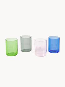 Designer waterglas Favourite LOVE met opschrift, Borosilicaatglas, Lichtroze (Love), Ø 8 x H 11 cm, 350 ml
