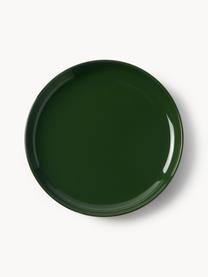 Piatti da colazione in porcellana Nessa 4 pz, Porcellana a pasta dura di alta qualità smaltata, Verde scuro lucido, Ø 19 cm