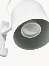 Lámpara de escritorio Angle, Lámpara: metal con pintura en polv, Cable: cubierto en tela, Blanco, Ø 10 x Al 12 cm