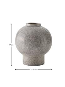 Vase grès cérame Stone, Grès cérame, Gris, Ø 15 x haut. 17 cm