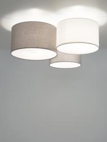 Plafoniera grande Pastore, Grigio, bianco, Larg. 49 x Alt. 26 cm