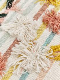 Boho Kissenhülle Colors mit Fransen und Verzierungen, 100% Baumwolle, Mehrfarbig, 45 x 45 cm