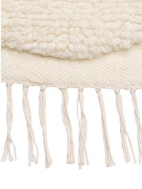 Handgetufteter Wollteppich Anica mit Hoch-Tief-Effekt in Beige, 92% Wolle, 8% Baumwolle, Beige, B 200 x L 300 cm (Größe L)