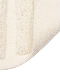 Handgetufteter Wollteppich Anica mit Hoch-Tief-Effekt in Beige, 92% Wolle, 8% Baumwolle, Beige, B 200 x L 300 cm (Grösse L)