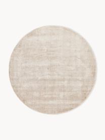 Tapis rond en viscose tissé main Jane, Beige clair, Ø 250 cm (taille XL)