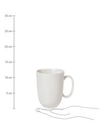 Tasse artisanale avec rainures légères Sandvig, 4 pièces, Blanc cassé