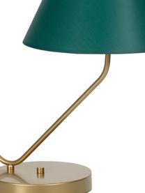 Lampada da tavolo di design Victoria, Paralume: miscela di cotone, Base della lampada: metallo rivestito, Verde, dorato, Larg. 45 x Alt. 50 cm