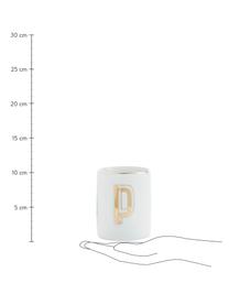 Taza de porcelana Yours (variantes de A a Z), Porcelana, Blanco, dorado, Taza P, 300 ml