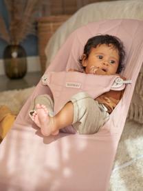 Gesteppte Babywippe Bliss, Bezug: 65 % Polyester (recycelt), Gestell: 79 % Metall, 21 % Kunstst, Hellrosa, B 35 x T 56 cm