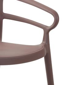 Chaises à accoudoirs en plastique Rodi, 2 pièces, Brun