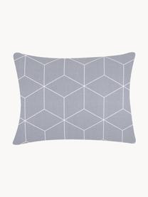 Funda de almohada de algodón Lynn, Gris estampado, An 50 x L 70 cm