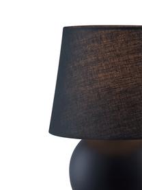 Lampa stołowa z ceramiki Isla, Czarny, Ø 16 x W 22 cm