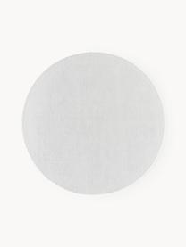 Tapis rond en coton tissé main Lora, Gris clair, Ø 120 cm (taille S)