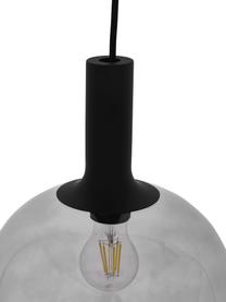 Malá závesná lampa z dymového skla Alton, Sivá, priehľadná, Ø 25 x V 33 cm