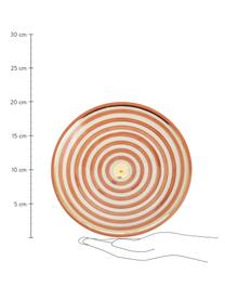 Ručne vyrobený raňajkový tanier v marockom štýle Assiette, Oranžová, krémová, zlatá