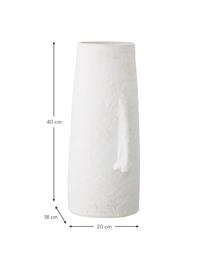 Grand vase décoratif en terre cuite Nose, Terre cuite, Blanc, larg. 20 x haut. 40 cm