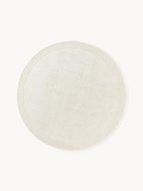 Tapis rond à poils ras Kari, 100 % polyester, certifié GRS, Blanc crème, Ø 150 cm (taille M)