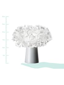 Design Tischlampe Clizia aus Kunststoff, Lampenschirm: Technopolymere Lentiflex®, Weiss, Ø 27 x H 25 cm