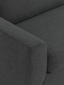 Sofa rozkładana Cucita (3-osobowa), Tapicerka: tkanina (100% poliester) , Stelaż: lite drewno sosnowe, Nogi: metal lakierowany Ten pro, Antracytowa tkanina, S 274 x G 164 cm, prawostronna