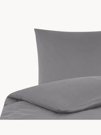 Baumwollsatin-Bettdeckenbezug Comfort, Webart: Satin, leicht glänzend Fa, Dunkelgrau, B 200 x L 210 cm