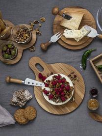 Cuchillo de queso Henny, Acero inoxidable, madera de roble, Madera de roble, plateado, L 21 cm