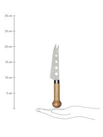 Nůž na sýr s dubovou rukojetí Henny, Dubové dřevo, stříbrná, D 21 cm
