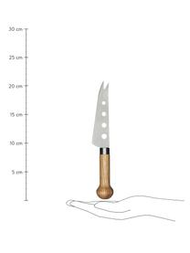 Nôž na syr s rukoväťou z dubového dreva Henny, Dubové drevo, odtiene striebornej, D 21 cm