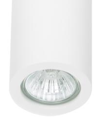 Beschilderbare plafondlamp Gypsum in wit, Gips, Wit, Ø 7 x H 11 cm