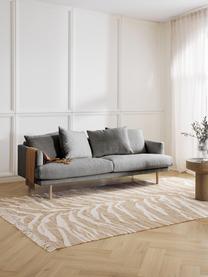 Sofa Adrian (3-Sitzer), Bezug: 47 % Viskose, 23 % Baumwo, Gestell: Sperrholz, Webstoff Grau, B 214 x T 95 cm