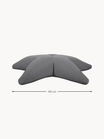 Pouf sacco grande da esterno fatto a mano Starfish, Rivestimento: 70% PAN + 30% PES, imperm, Grigio scuro, Larg. 145 x Lung. 145 cm