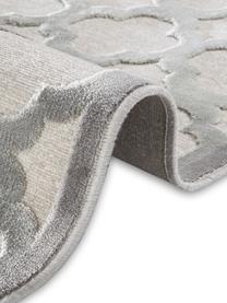 Tapis de couloir en viscose gris Bryon, Gris, larg. 80 x long. 250 cm