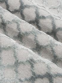 Viscose loper Bryon in grijs met hoog-laag patroon, Bovenzijde: 100% viscose, Onderzijde: latex, Grijs, B 80 x L 250 cm