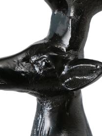 Cerfs pour décoration haut. 15 cm Mendel, 2 élém., Aluminium, enduit, Noir, brillant, larg. 9 x haut. 15 cm